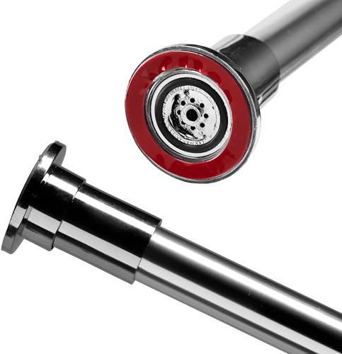 Croydex AD102100 Stick 'N' Lock Plus Easy to Fix Ausziehbare Teleskopstange mit 22 mm Rohr, Aluminium, Chrom, 2,4 m 15,2 cm