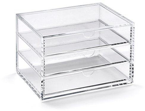 Osco A3276 Magazin mit 3 Schubladen aus klarem Acryl, Transparent
