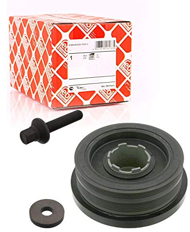 febi bilstein 34166 Riemenscheibe (entkoppelt) für Kurbelwelle, mit Schraube und Scheibe, 1 Stück