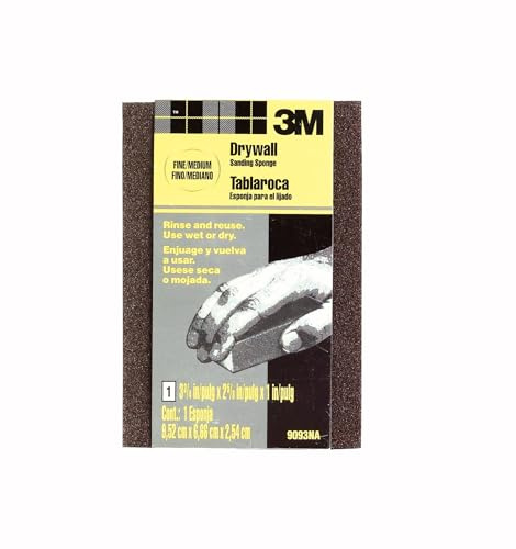 3 M 9093dcna Kleine Bereich Trockenbau Schleifschwamm, 3,75 in von 6,7 in von 1 in, fein/mittel