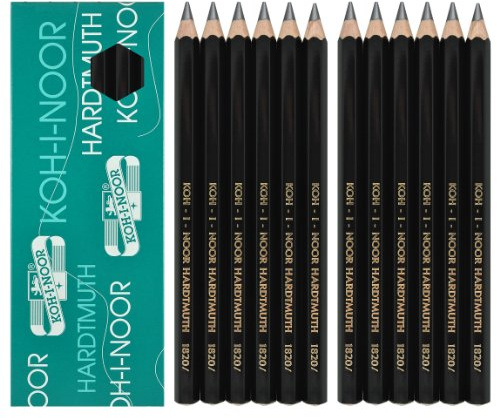Koh-I-Noor Jumbo - 12 dicke Graphitstifte. 6b. 1820