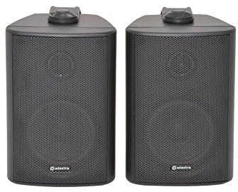 Adastra 2x Black Wall Mountable Surround Sound Home Audio Hi-Fi Speakers 60W