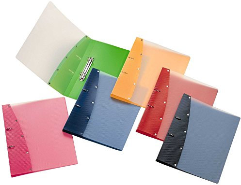 VELOFLEX Ringordner Diamond, DIN A4, Weiß, 2-Rund-Ringe, 6 Stück, 21 x 29,7 cm, 500 g, Kunststoff