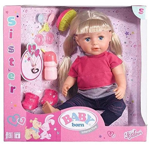 Zapf Creation 820704 BABY born Interactive Sister Puppe mit Funktionen XY cm