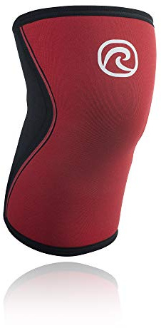 Rehband Kniebandage Neopren 5 mm - Rodillera de voleibol, Rojo, S