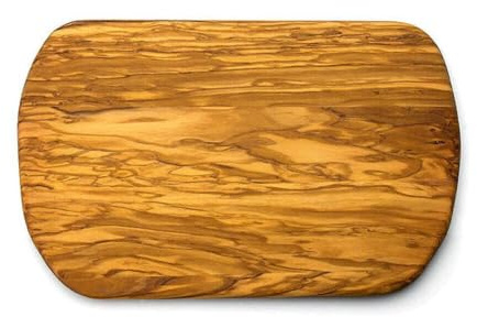 Continenta Olivenholz Schneidebrett in hochwertiger Edel Qualität, Gemüsebrett, universal Küchenbrett, 34 x 22 x 1,6 cm