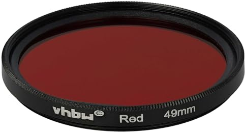 vhbw Universal Farbfilter rot für Kamera Objektive mit 49mm Filtergewinde - Rotfilter