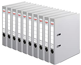 herlitz Ordner maX.file protect plus, DIN A4, Rückenbreite 50 oder 80 mm grau 10 50