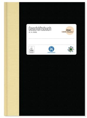 Staufen Ursus Style Geschäftsbuch, DIN A6, hochwertiger Leineneinband, Lineatur 5 mm kariert, 96 Blatt, premiumweißes 80g/m² Recyclingpapier, 1 Stück, Green