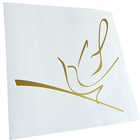 Kiwistar - Autoaufkleber - gold - 60 x 60 cm - Vogel - Heckscheibenaufkleber Auto Aufkleber wetterfest für Kfz LKW Mofa Truck - Sticker außen selbstklebend Tuning Zubehör für Fenster Fahrzeug Scheibe
