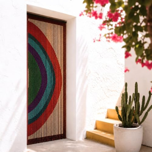 Nortene Cortina De Madera Rainbow 60 Líneas Para Ventana Y Balcón 90x200cm
