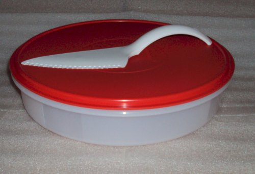 Tupperware 12 Pie Taker Cupcake Holder Round with Red Seal by Tupperware