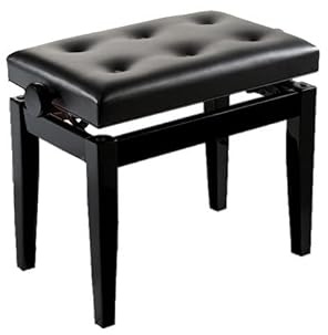 Casio BGM - Banqueta de piano/teclado, regulable en altura, color negro