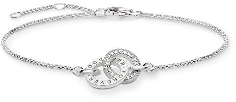 Thomas Sabo Women Bracelet Together Forever Zirconia 925 Sterling Silver A1551-051-14-L19,5V