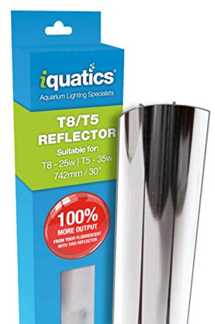 iQuatics T8 Aluminium Reflector-Increased output by up to 100%, 25W Twin Pack