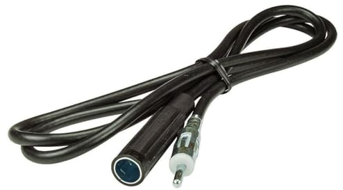 tomzz Audio 1600-001 Auto Antennen Verlängerung Kabel KFZ 1m DIN Stecker auf DIN Buchse Kupplung Antennenkabel
