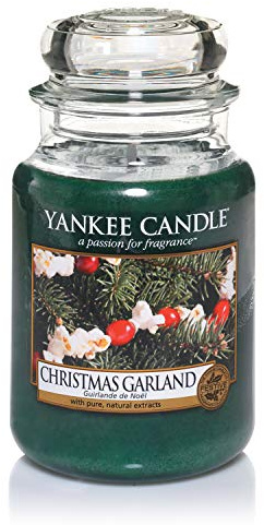 Yankee Candle bougie parfumée Guirlande de Noël ; Format jarre ; Bougie longue durée jusqu’à 150 heures de combustion ; Cadeau parfait pour femme