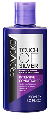 PROVOKE Touch Of Silver Purple Intensive Conditioner 150 ml, Deeply Nourishes Blonde, Platinum, White or Grey Hair In Need of a Hydration Boost