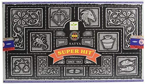 Incienso Super Hit – 15 Grs – Satya – Lote de 12 recipientes, Estándar, BOI003, Único
