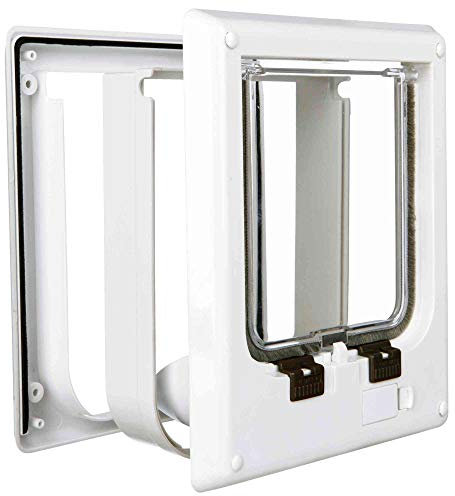 TRIXIE 4-Wege Freilauftür elektromagnetisch, 21,1 × 24,4 cm, weiß
