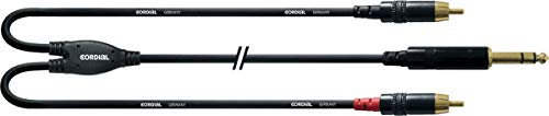 Cordial CFY 3 VCC Cavo di interfaccia e Adattatore 2X Cinch Plug 6.3mm Nero