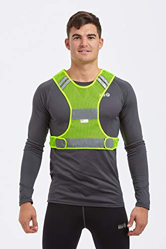 Time To Run Reflective Running Vest - Lightweight High Visibility Yellow With Scotchlite 3M Fabric Ideal For Running/Cycling/Walking/Sports From
