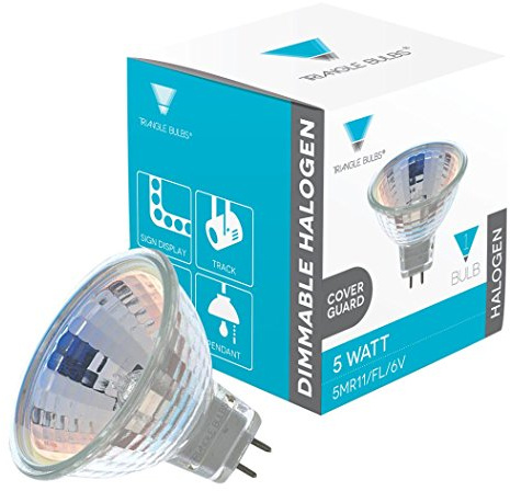 Triangle Bulbs T10127 - 5 Watt MR11 Halogen Light Bulb, 6 Volt, 30 Degree Beam Spread Precision Halogen Reflector Fiber Optic Light Bulb