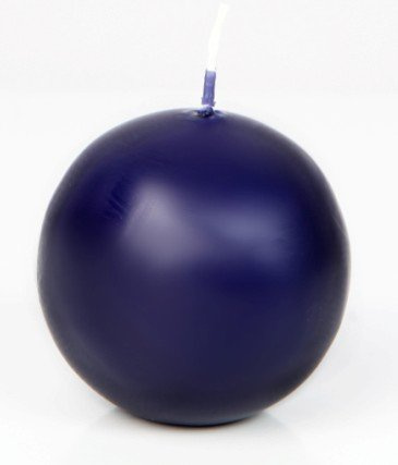 Kugelkerzen 6 Dunkelblau 10 cm, Kerzen rund, deutsche Markenkerzen in RAL Kerzenqualität