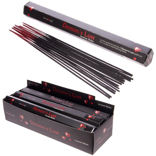 Stamford - Stick di incenso, 6 Confezioni (90 Bastoncini di incenso), Gamma in Nero, Demons Lust