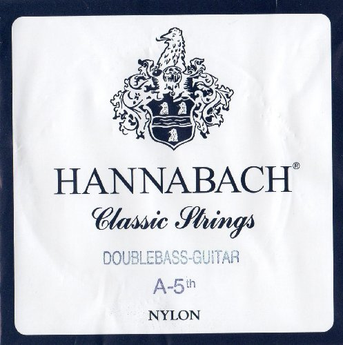 Hannabach Klassikgitarrensaiten Serie 841 Medium Tension für Kontrabass-Gitarre, versilbert umsponnen, Mensur 750 mm - A5-8415MT