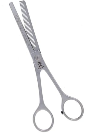 Gifaz Ciseaux de coiffure à effiler, avec une lame avec fil et une denture de 41 dents en acier inoxydable