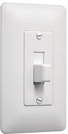 TayMac 1-Gang Mid-Size Toggle Switch Wall Plate, Paintable, White