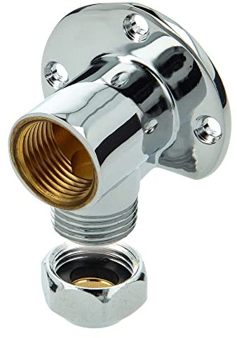 tecuro rondella per parete, connessione a muro per valvola 1,27 cm, raccordo a compressione 10 cm di diametro - Ottone cromato