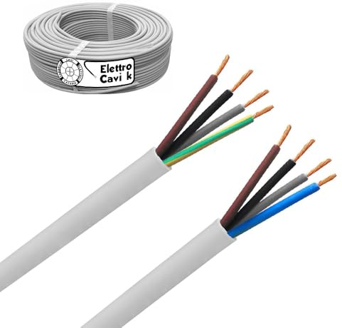 ELETTROCAVI K - CAVO ELETTRICO FROR 4G1 mm² GOMMATO ANTIFIAMMA FLESSIBILE QUADRIPOLARE 4 POLI 450/750V CPR PROFESSIONALE MADE IN ITALY 10 METRI