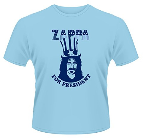Frank Zappa - Zappa For President - Maglietta, uomo, Blu (Blue), XL