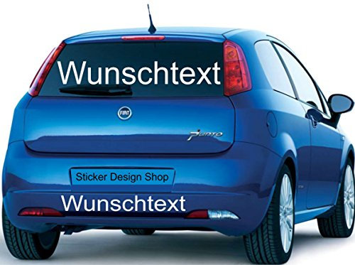 Sticker Design Shop 70 cm 1 bis 5 zeilig Wunschtext Domain Namen Wunsch Aufkleber Autobeschriftung Auto Heckscheibe Domainaufkleber (70 cm 2 zeilig)