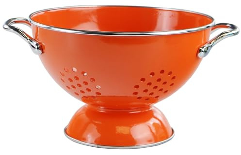 Calypso Basics by Reston Lloyd Powder Coated Enameled Colander, 3 Quart, Orange