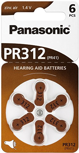 Panasonic Zink-Luft Hörgeräte-Zellen Knopfzelle (1,4V, 180mAh) 6 Stück