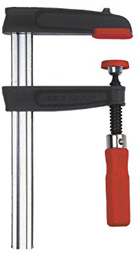 BESSEY Temperguss-Schraubzwinge TP100S12BE, Spannweite 1000 mm Ausladung 120 mm, Stabile Hohlprofilschiene mit Riffelung, Gewicht 2,78 Kg