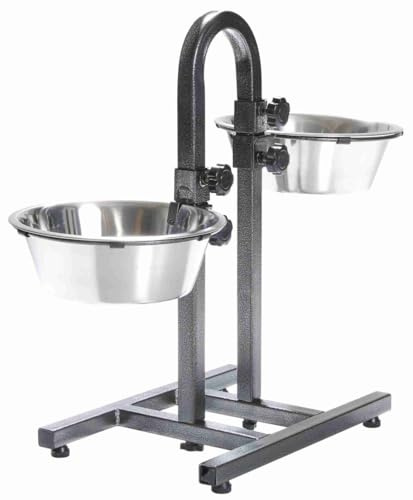 Trixie 2497 Hundebar, separat höhenverstellbar, 2 × 2,8 l/ø24 cm