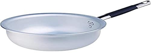 Pentole Agnelli ALMC1111BMC24 Padella Salta Pasta e Riso, Alluminio, Spessore 5 mm, con Manico Tubolare in Acciaio Inossidabile, 24 cm, Argento