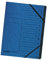 Original Falken Premium Ordnungsmappe. Made in Germany. Aus extra starkem Colorspan-Karton DIN A4 12 Fächer und 2 Gummizüge mit Organisationsdruck blau Ringmappe Register-Mappe