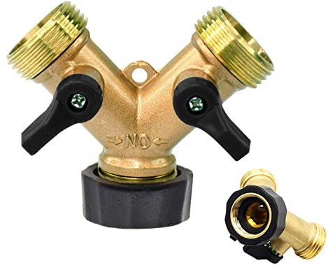 Seawhisper Tap Y Splitter Brass Manifold Two Way Washing Machine Hose Connector 3/4