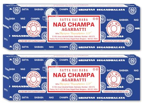 Satya Sai Baba Nag Champa Incense Sticks, 100-gram (Pack of 2)