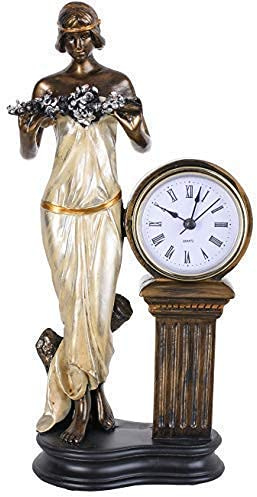 Historische Kaminuhr Jugendstil Nymphe & Blumengirlande Tischuhr 28cm IS217 Palazzo Exklusiv