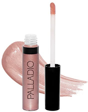 Palladio Lip Gloss, Non-Sticky Lip Gloss, Contains Vitamin E and Aloe, Offers Intense Color and Moisturization, Minimizes Lip Wrinkles, Softens Lips with Beautiful Shiny Finish, Crystal Diamond