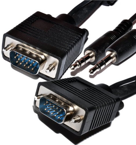 kenable VGA/SVGA HD15 TV Vidéo câble Avec built En 3,5 mm Jack l'audio Cordon 30 m [30 mètre/30m]