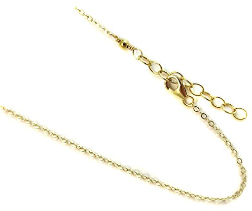 JOSCO 14k Gold Filled(1/20 of 14k) 1.2mm Anklet. Flat Rolo Link Chain. 9,10,11,12 Inches with 1 Extension (11.5 Inches)