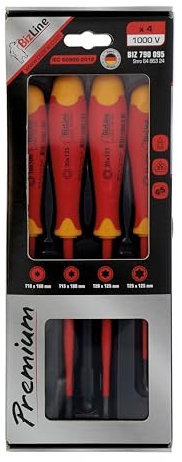 kit de 4 tournevis 1000 v i-slim premium - torx - bizline