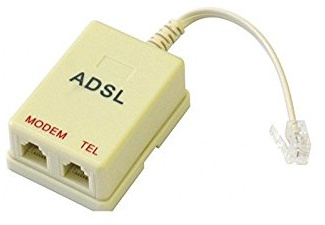 FILTRO ADSL RJ11 TELECOM PLUS Splitter Plug INTERNET Linea FAX Presa Telefonica